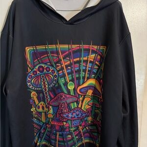 Colorful Mushroom Graphic Hoodie